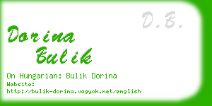 dorina bulik business card